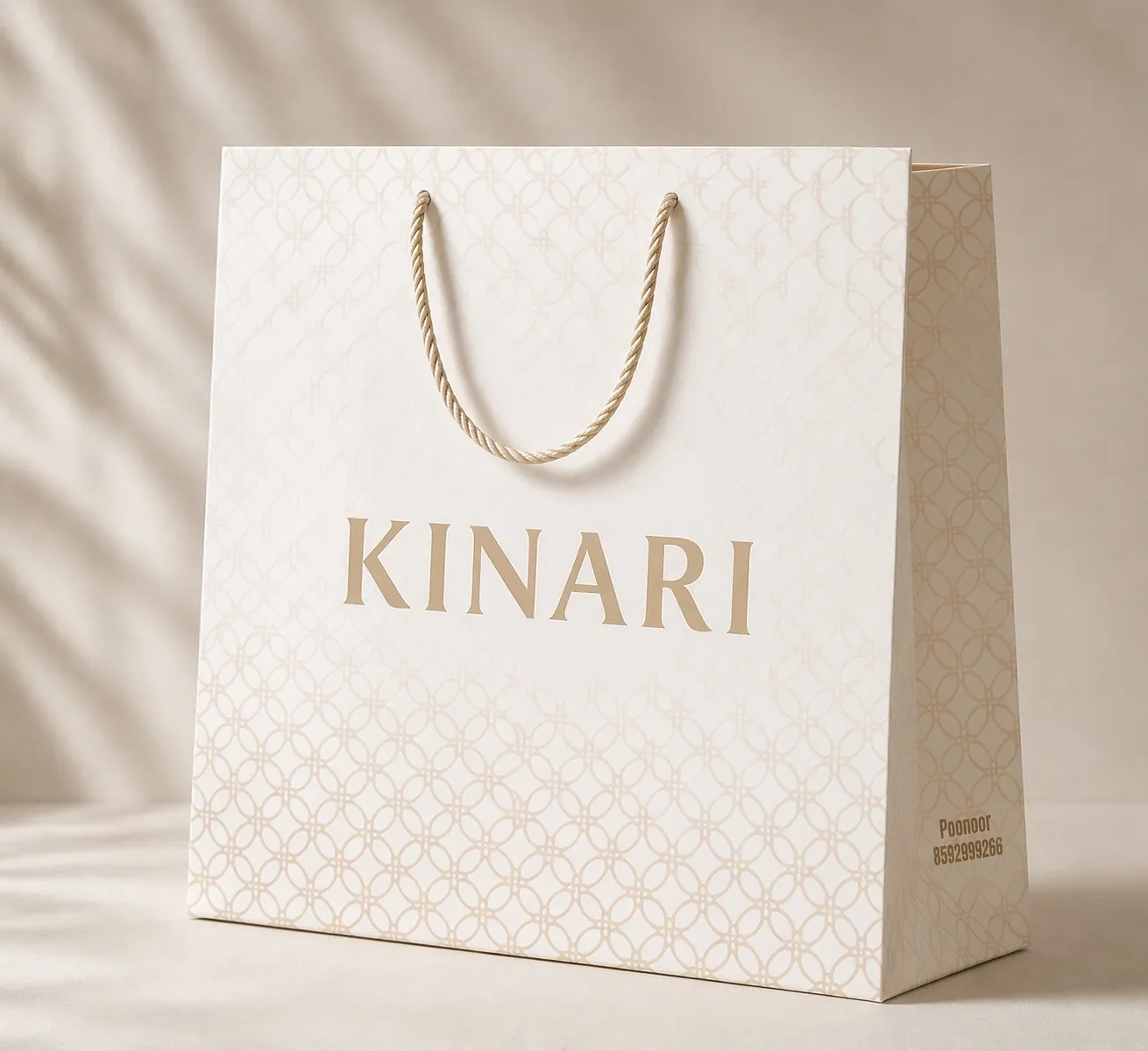 Kinari cream retail bag design