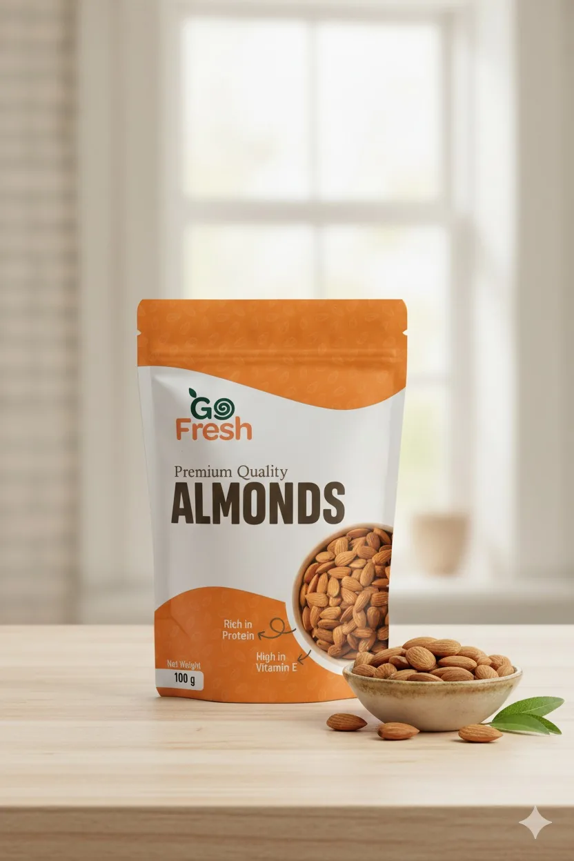 GoFresh orange almond packaging design